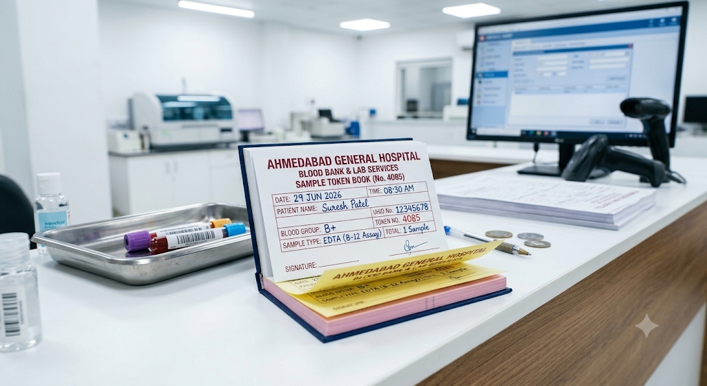 3 Pages - Hospital Token Book